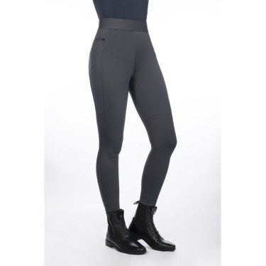 Legging HKM Isabella con asiento completo de silicona Gris Legging HKM Isabella con asiento completo de silicona Gris