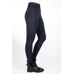 Legging HKM Isabella con asiento completo de silicona Azul profundo Legging HKM Isabella con asiento completo de silicona Azul profundo