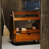 Carrito para silla con cajón Grooming Deluxe de Kentucky Madera Beige