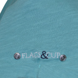 Camiseta mujer Amaluza Flags & Cup Verde celadón