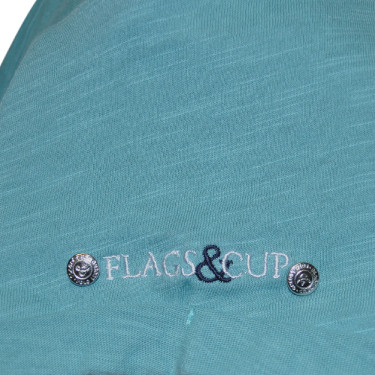 Camiseta mujer Amaluza Flags & Cup Verde celadón