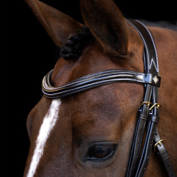 Brida Imperial Riding con muserola inglesa curvada Castaño Marrón Brida Imperial Riding con muserola inglesa curvada Castaño Marrón