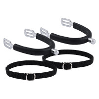 Espuelas infantiles Imperial Riding Basic 15 mm con revestimiento de silicona Plata