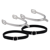 Espuelas infantiles Imperial Riding Basic 15 mm punta cuadrada Plata