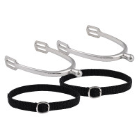 Espuelas infantiles Imperial Riding Basic 15 mm punta redonda Plata