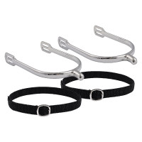 Espuelas de hombre Imperial Riding Basic 15 mm punta redonda Plata