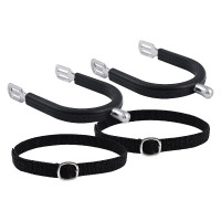 Espuelas de hombre Imperial Riding Basic 20 mm con revestimiento de silicona Plata