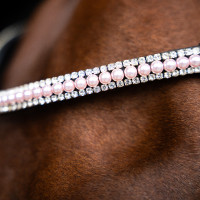 Frontal Imperial Riding con cuentas Rosa claro