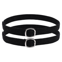 Correas de espuelas Imperial Riding Basic de nailon trenzado Negro