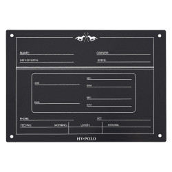 Placa de box English HV Polo Negro Placa de box English HV Polo Negro