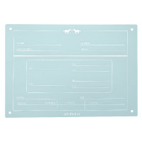 Placa de box English HV Polo Azul empolvado