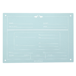 Placa de box English HV Polo Azul empolvado Placa de box English HV Polo Azul empolvado