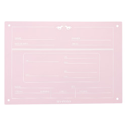 Placa de box English HV Polo Rosa bonita Placa de box English HV Polo Rosa bonita
