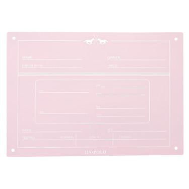 Placa de box English HV Polo Rosa bonita