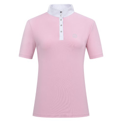 Polo de concurso de manga corta Imperial Riding Basic glam para mujer Algodón de azúcar Rosa