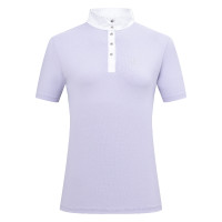 Polo de concurso de manga corta Imperial Riding Basic glam para mujer Glicina Violeta