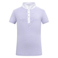 Polo de concurso de manga corta Imperial Riding Basic glam Kids Glicina Violeta