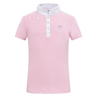 Polo de concurso de manga corta Imperial Riding Basic Kids Algodón de azúcar Rosa