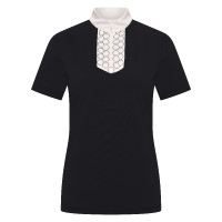 Polo de competición de manga corta Imperial Riding Shine para mujer Negro