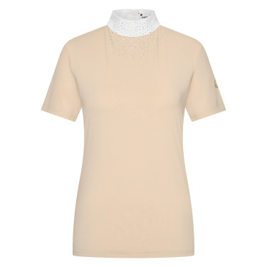 Polo de concurso de manga corta Imperial Riding Shines para mujer Gris / arena