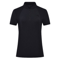 Camiseta tipo polo de manga corta Euro-Star Monica para mujer Negro