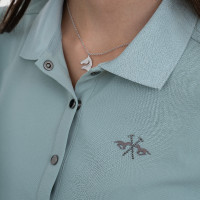 Camiseta polo de manga corta HV Polo Norah para mujer Cielo aqua