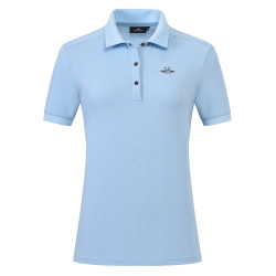 Camiseta polo de manga corta HV Polo Norah para mujer Azul empolvado