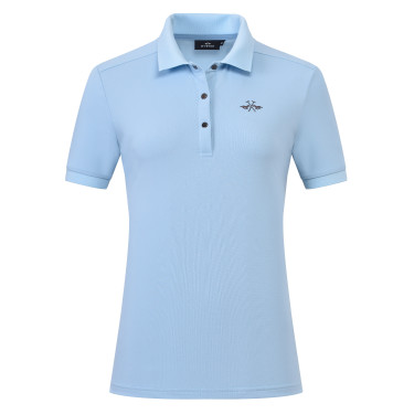 Camiseta polo de manga corta HV Polo Norah para mujer Azul empolvado