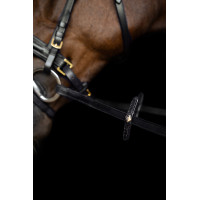 Riendas Imperial Riding de goma con tachuelas Negro