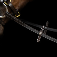 Riendas Imperial Riding de goma con refuerzo de nailon Negro