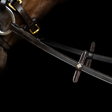 Riendas Imperial Riding de goma con refuerzo de nailon Marrón oscuro Marr&amp;amp;amp;oacute;n
