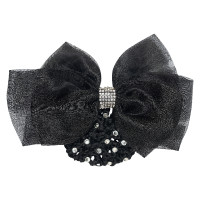 Rejilla para el cabello con redecilla y strass Imperial Riding Negro