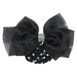 Rejilla para el cabello con redecilla y strass Imperial Riding Negro