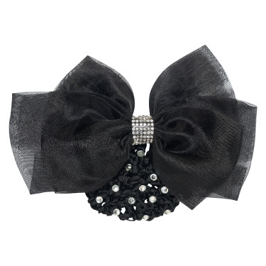 Rejilla para el cabello con redecilla y strass Imperial Riding Negro