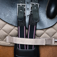 Cinchón de salto Imperial Riding Basic anatómico de neopreno Negro