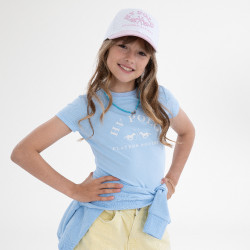 Camiseta de manga corta HV Polo Natalie Kids Azul empolvado