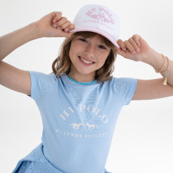 Camiseta de manga corta HV Polo Natalie Kids Azul empolvado