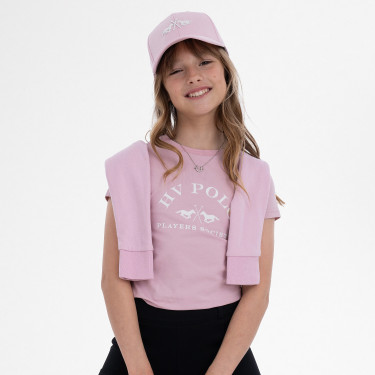 Camiseta de manga corta HV Polo Natalie Kids Rosa bonita Camiseta de manga corta HV Polo Natalie Kids Rosa bonita