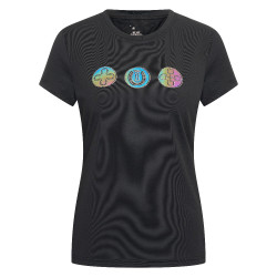 Camiseta de manga corta para mujer Imperial Riding Holographics Negro