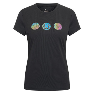 Camiseta de manga corta para mujer Imperial Riding Holographics Negro