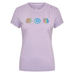Camiseta de manga corta para mujer Imperial Riding Holographics Glicina Violeta
