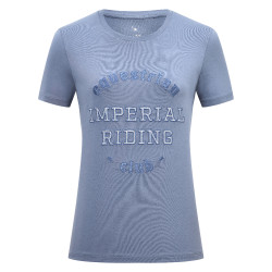 Camiseta de manga corta Imperial Riding Tasha para mujer Bluebell desteñido Azul