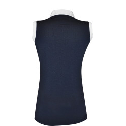 Polo mujer sin mangas Diamantina Flags & Cup Azul marino