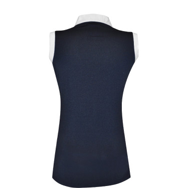 Polo mujer sin mangas Diamantina Flags & Cup Azul marino