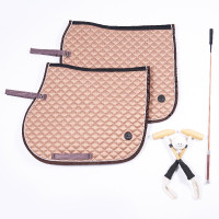 Manta de doma HV Polo Pilar con estampado Champán Beige