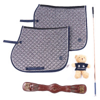 Manta de doma HV Polo Pilar con estampado Marino Azul marino
