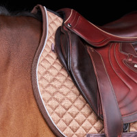 Manta de montura HV Polo Pilar estampado GP Champán Beige