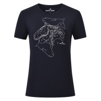 Camiseta de manga corta Euro-Star Amelia para mujer Negro
