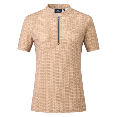 Camiseta de manga corta HV Polo Nancy para mujer Champán Beige