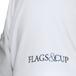 Polo hombre mangas largas Urbano Flags & Cup Blanco